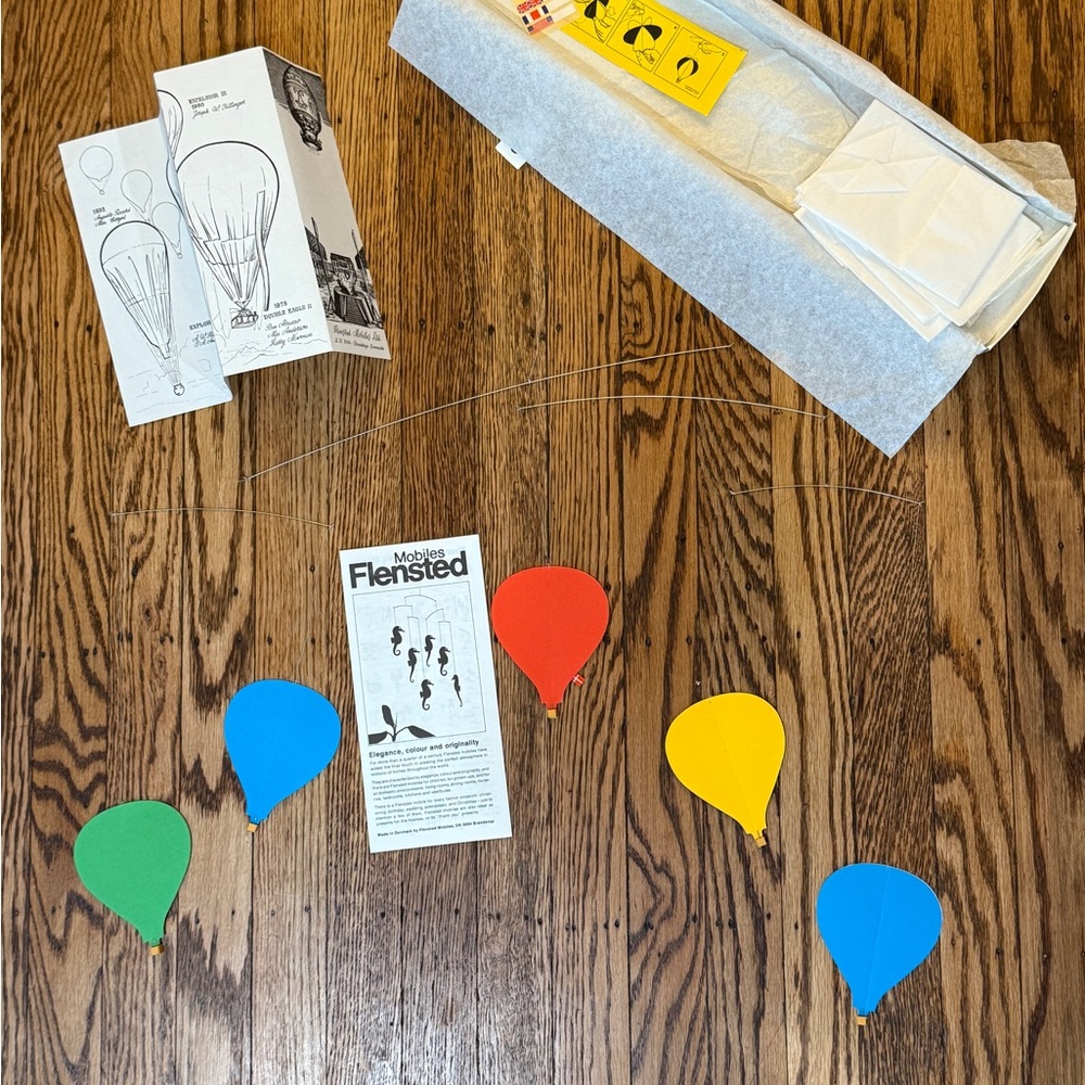 Flensted Hot Air Balloon Mobile Vintage Denmark